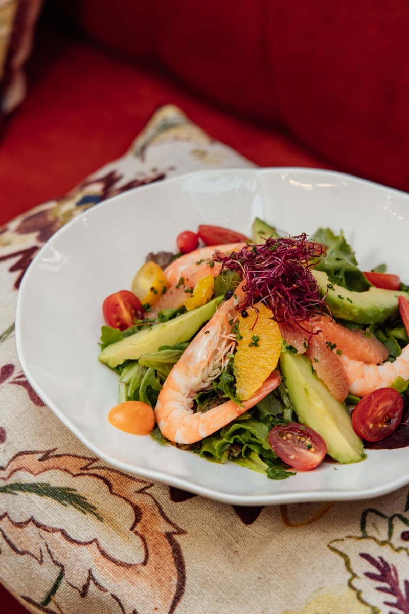 Salade de crevettes et agrumes